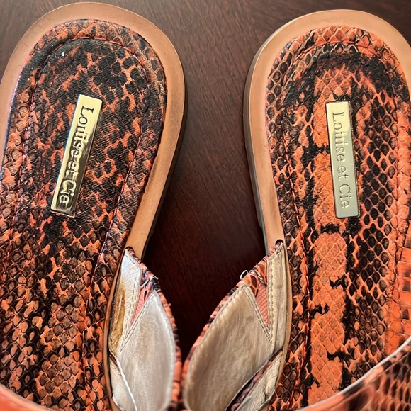 Louise et Cie Women’s slip on sandal animal print  leather size 8.5 - Picture 4 of 17